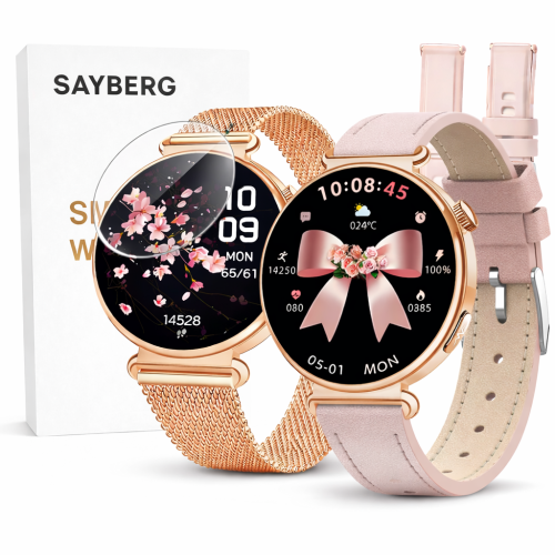 Przejdź do produktu Smartwatch damski SAYBERG EKG AMOLED pomiar glukozy, ekg, temperatura I smart-zegarki.pl SAYBERG TK03