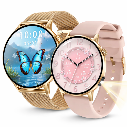 Przejdź do produktu Smartwatch damski SAYBERG SLIM TKY24 złoty 2paski