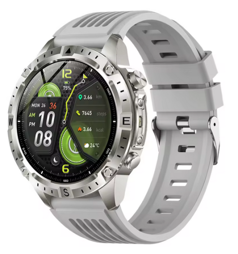 Przejdź do produktu Smartwatch męski SAYBERG TKY102 GPS MAPY LATARKA srebrny